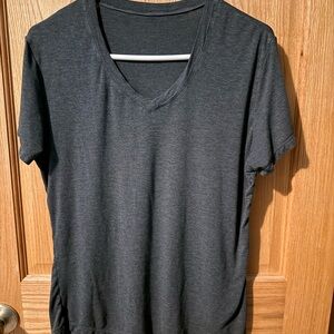 ZYIA Active women Classic Dark Gray V-Neck T-Shirt